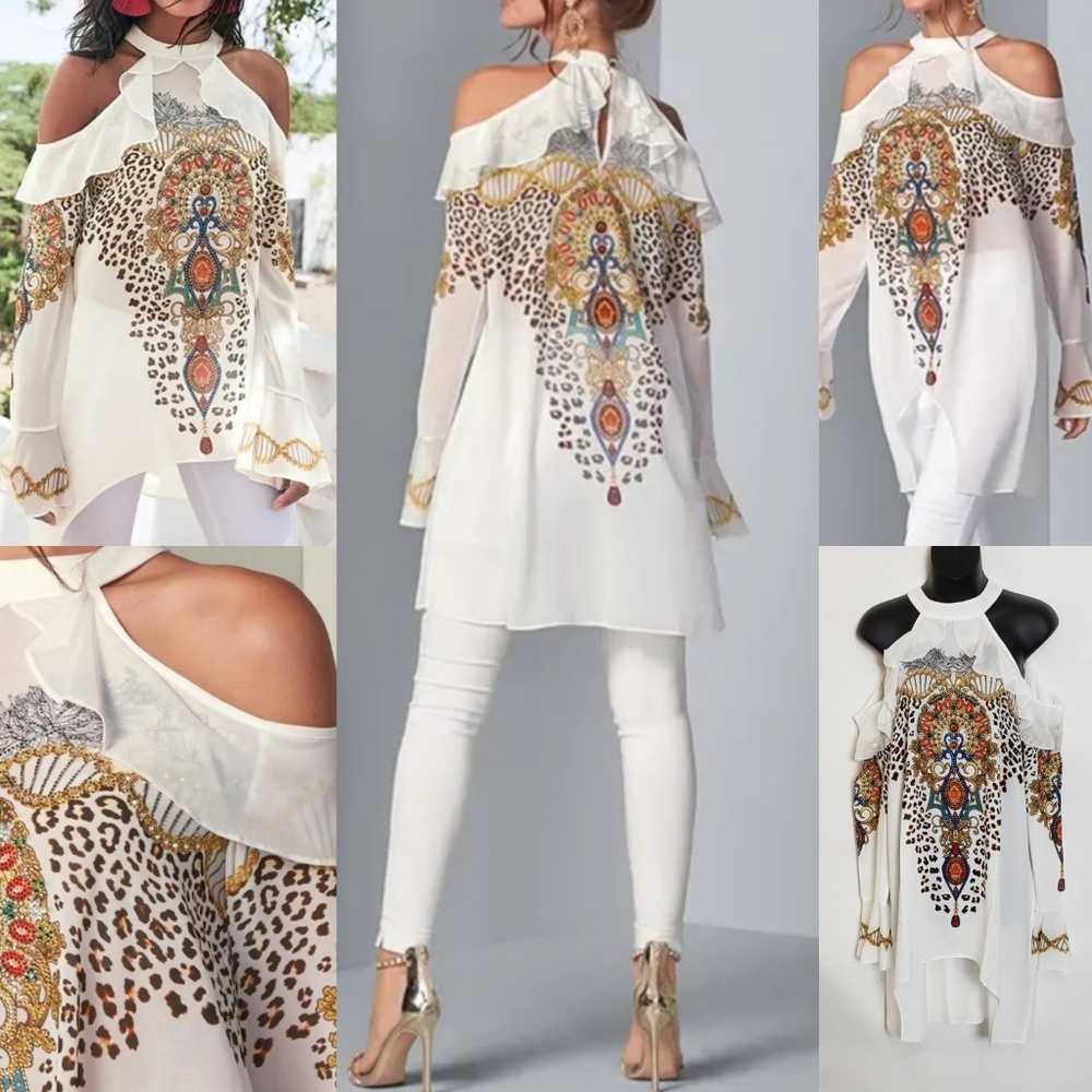 Cold Shoulder Top - Picture 1 of 8